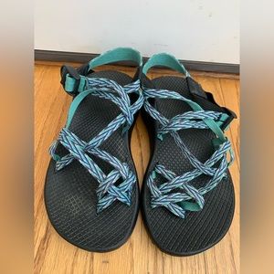 Chaco ZX2 Blue Black Waterproof Outdoor Rubber Sandals Womens Size 5
